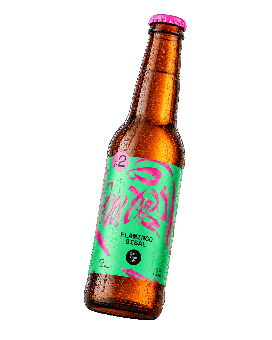 Botella Flamingo Sisal girando